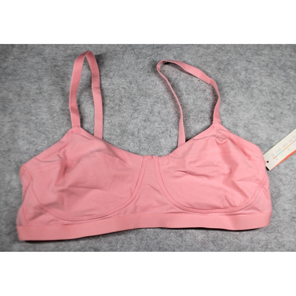 Junior's Colsie Mesh Back Bra Size L Pink